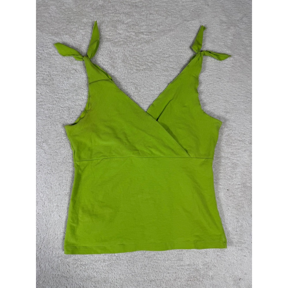 Central Falls Camisole Women Small Lime Green Good Wrap Tie Strap Y2K FG4785